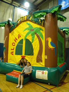jump hawaiian theme aloha slide water